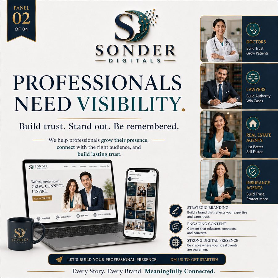 Professionals need visibility — branding helps new agents, advisors, and consultants build trust